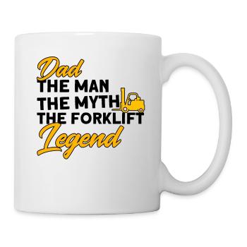 Forklift driver Papa, the forklift legend - Mug - white - Right