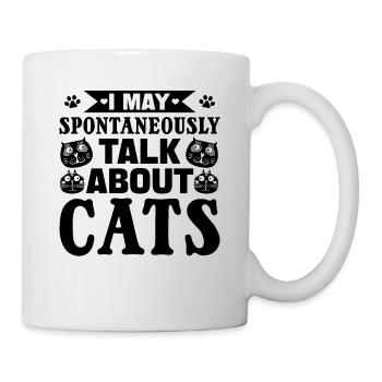 Cat lovers I may spontaneously about cats sprec - Mug - white - Right