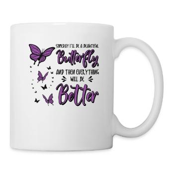 Himmlischer Schmetterling Mystische - Tasse - Weiß - Rechts