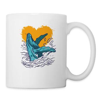 Wal-liebe-ozean-tier - Tasse - Weiß - Rechts