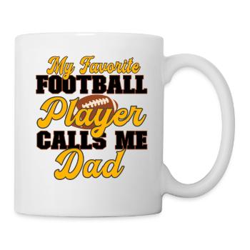 Mon joueur de football préféré m’appelle papa - Papa - Mug blanc - blanc - Droite