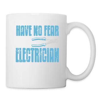 Have No Fear The Electrician Is Here Cool Retro - Mug - white - Right