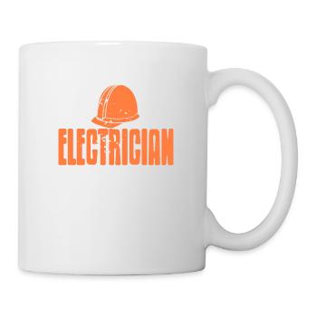 Problem Solution Coffee Sarcasm Funny Electrician - Tasse - Weiß - Rechts
