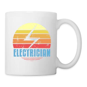 Retro Vintage Electrician Awesome Cool Designs - Mug - white - Right