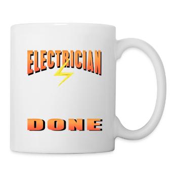 A Real Electrician Stop When He's Done Cool Retro - Mug - white - Right