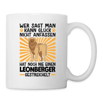 Leonberger streicheln deutscher Wachhund - Tasse - Weiß - Rechts