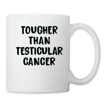 Plus dur que le cancer du testicule - Mug blanc - blanc - Droite