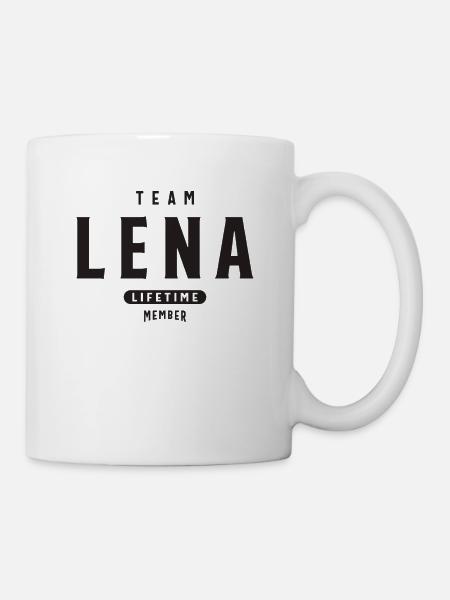 Team Lena Lifetime Member Personalisierter Name - Tasse - Weiß