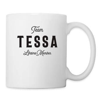 Team Tessa Lifetime Member Personalized Name - Mug - white - Right