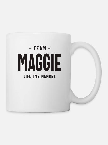 Team Maggie Lifetime Member Personalisierter Name - Tasse - Weiß