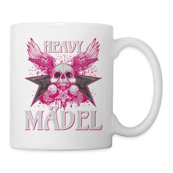 Biker Rocker Frau, Heavy Rock, Punk Mädel, Hard - Tasse - Weiß - Rechts