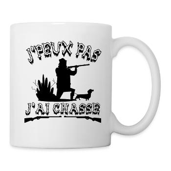Je peux Pas J'ai Chasse T-shirt drôle chasseurs - Mug blanc - blanc - Droite