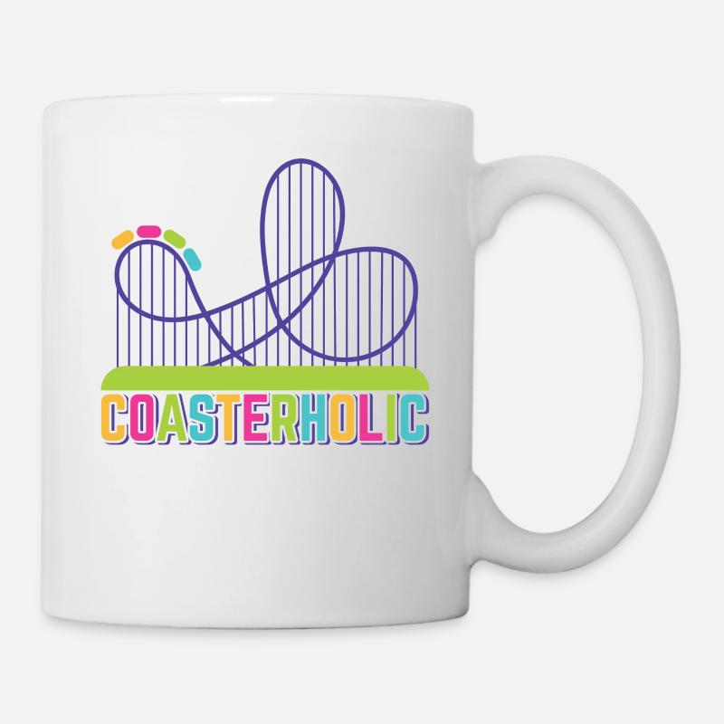 Roller Coaster Amusement Park Kirmes Amusement Park - Mug - white