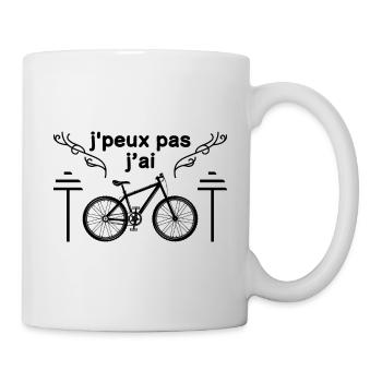 j'peux pas j'ai vélo - Cyclisme | cycliste - Mug blanc - blanc - Droite