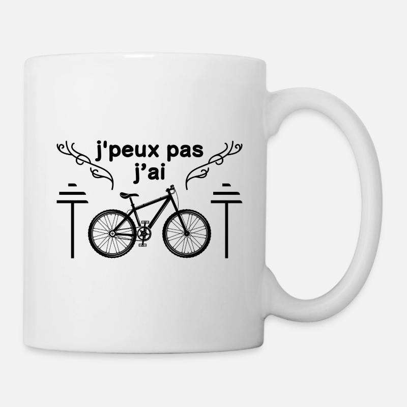 j'peux pas j'ai vélo - Cyclisme | cycliste - Mug blanc - blanc