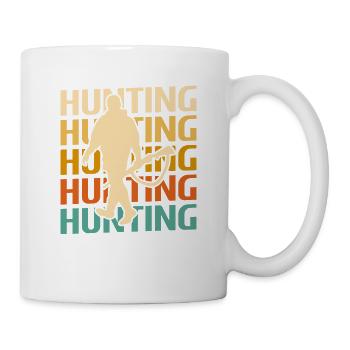 Classic Vintage Retro Hunting Hunter - Tasse - Weiß - Rechts
