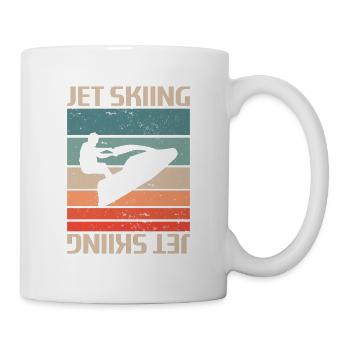 Classic Vintage Retro Jet Skiing Skis - Mug - white - Right