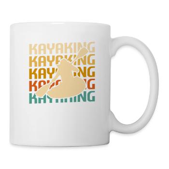 Retro Vintage Classic Kayaking Kayak Kayaker - Tasse - Weiß - Rechts