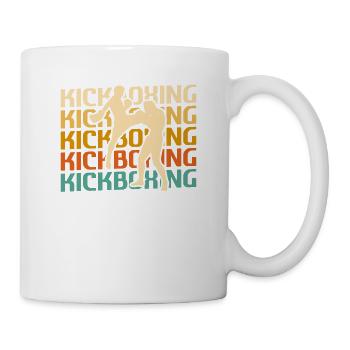 Retro Vintage Classic Kickboxing Kickboxer - Tasse - Weiß - Rechts