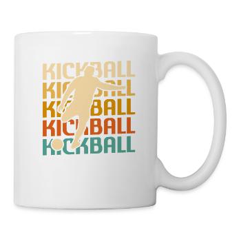 Joueur de Kickball Classique Rétro Vintage - Mug blanc - blanc - Droite