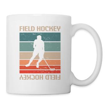 Joueur de hockey sur gazon Retro Vintage Classic - Mug blanc - blanc - Droite