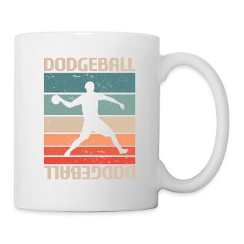 Joueur de Dodgeball Classique Rétro Vintage - Mug blanc - blanc - Droite