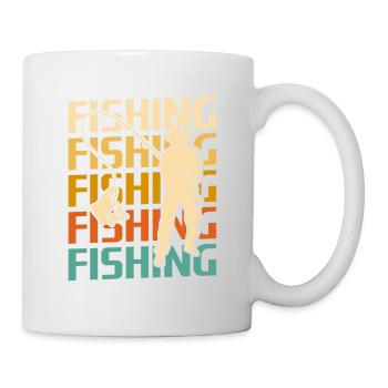 Retro Vintage Classic Fishing Fisherman - Mug - white - Right