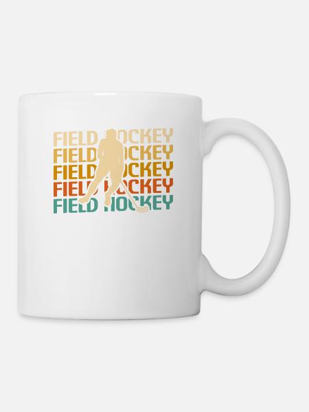 Retro Vintage Classic Field Hockey Player - Tasse - Weiß