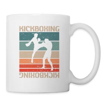Retro Vintage Classic Kickboxing Kickboxer - Tasse - Weiß - Rechts