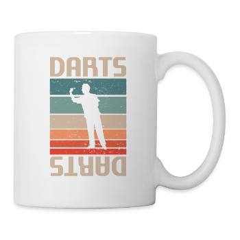 Joueur de fléchettes classique rétro vintage - Mug blanc - blanc - Droite