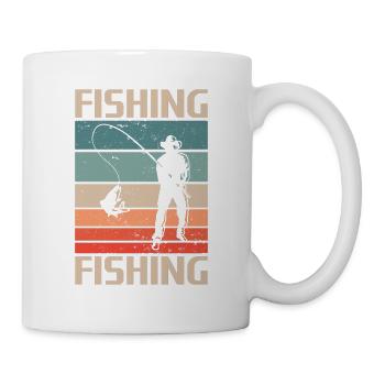 Retro Vintage Classic Fishing Fisherman - Mug - white - Right