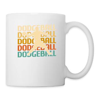 Joueur de Dodgeball Classique Rétro Vintage - Mug blanc - blanc - Droite