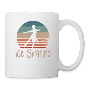 Retro Vintage Classic Ice Skating Skater - Tasse - Weiß - Rechts