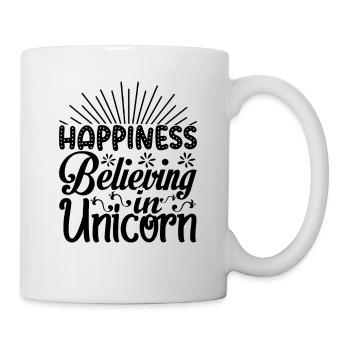 Le bonheur de croire en une licorne Licorne - Mug blanc - blanc - Droite