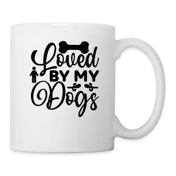 Aimé par mes chiens - Mug blanc - blanc - Droite