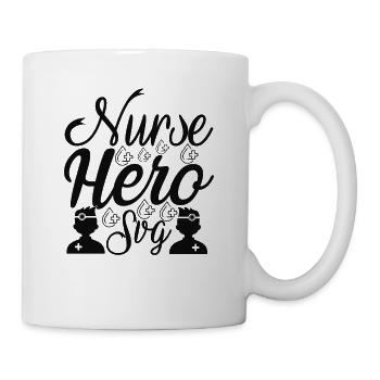 Krankenschwester Held - Tasse - Weiß - Rechts