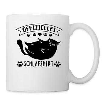 Katzen Schlafshirt Offizielles Schlafshirt Katzen - Tasse - Weiß - Rechts
