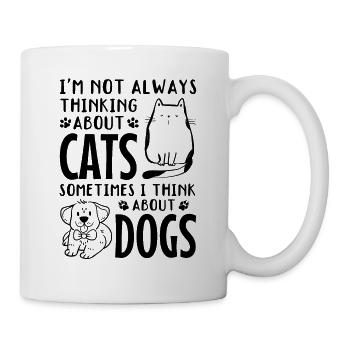 Cat lovers Dog owners Cat owners Hundeli - Mug - white - Right