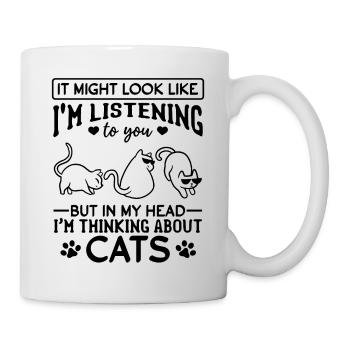 Propriétaire de chat Amoureux des chats Chats mignons I - Mug blanc - blanc - Droite