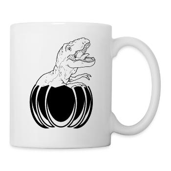 Citrouille avec dinosaure Citrouille Drôle Halloween Mar - Mug blanc - blanc - Droite