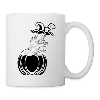 Citrouille avec dinosaure Citrouille Drôle Halloween Freestyle - Mug blanc - blanc - Droite