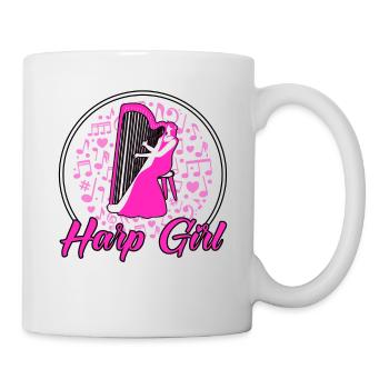 Harpiste Harp Girl Cadeau - Mug blanc - blanc - Droite