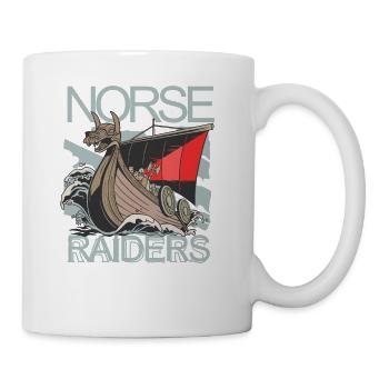 Norse Raiders Nordische Räuber Wikinger Norwegen - Tasse - Weiß - Rechts