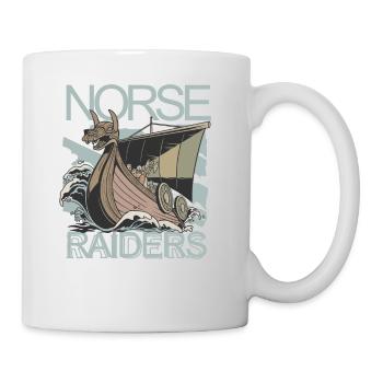 Norse Raiders Nordische Räuber Wikinger Norwegen - Tasse - Weiß - Rechts