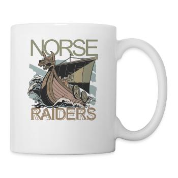 Norse Raiders Nordische Räuber Wikinger Norwegen - Tasse - Weiß - Rechts