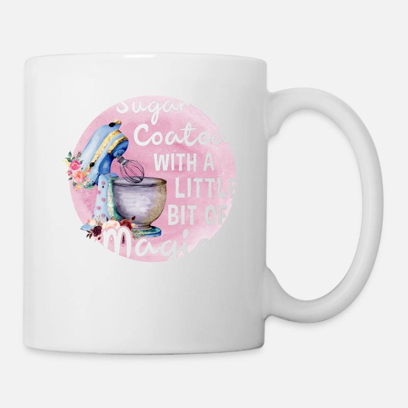 Backen Bäcker Bäckerin Bäckerei Konditorin Kuchen - Tasse - Weiß