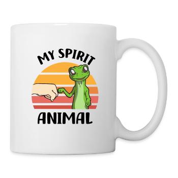 Gecko Liebhaber - Tasse - Weiß - Rechts