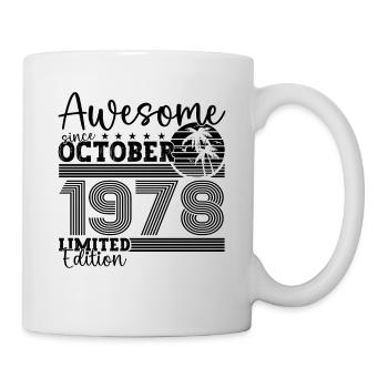 Großartig Oktober 1978 44. Geburtstag Geschenk - Tasse - Weiß - Rechts