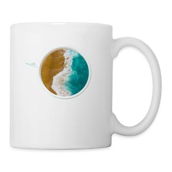 Kaffeetasse mit Stand und Meer Füllung - Tasse - Weiß - Rechts