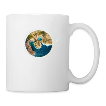 Kaffeetasse mit Stand und Meer - special coffee - Tasse - Weiß - Rechts